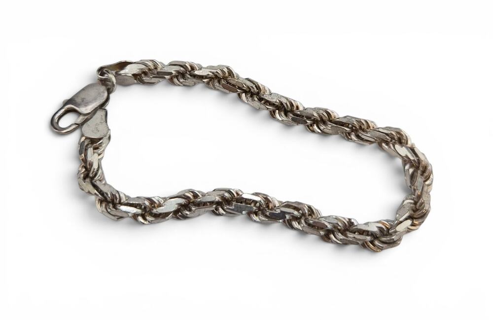 Vintage Milor Italy 925 Sterling Silver Byzantine Bracelet 7.75 In 19.38g